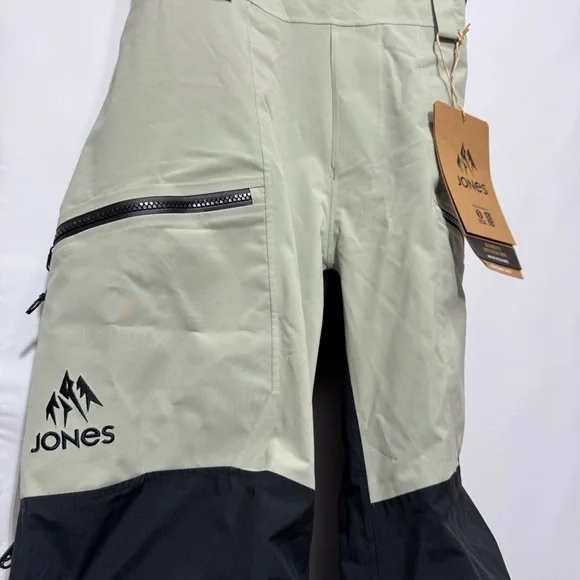 Jones β’ Womenβs Mountain MTN Surf Snowboard Ski Bibs Sage Green M NWT - Picture 8 of 14